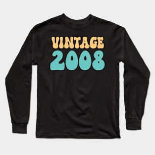 groovy 2008 birthday retro Long Sleeve T-Shirt